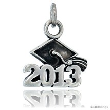 Sterling Silver 2013 Graduation Charm, 5/8 in  - $17.08