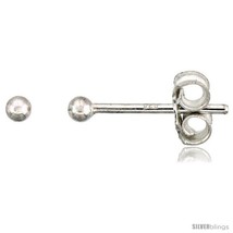 Sterling Silver Teeny 2 mm Ball Stud Earrings / Nose Studs (1/16  - $8.55