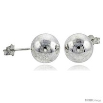 Sterling Silver 10 mm Ball Stud Earrings Large (3/8  - $35.94
