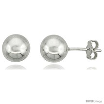 Sterling Silver 8 mm Ball Stud Earrings Large (5/16  - $13.64