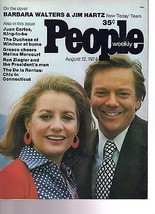 People Magazine Barbara Walters &amp; Jim Hartz  August 12, 1974 - $14.80