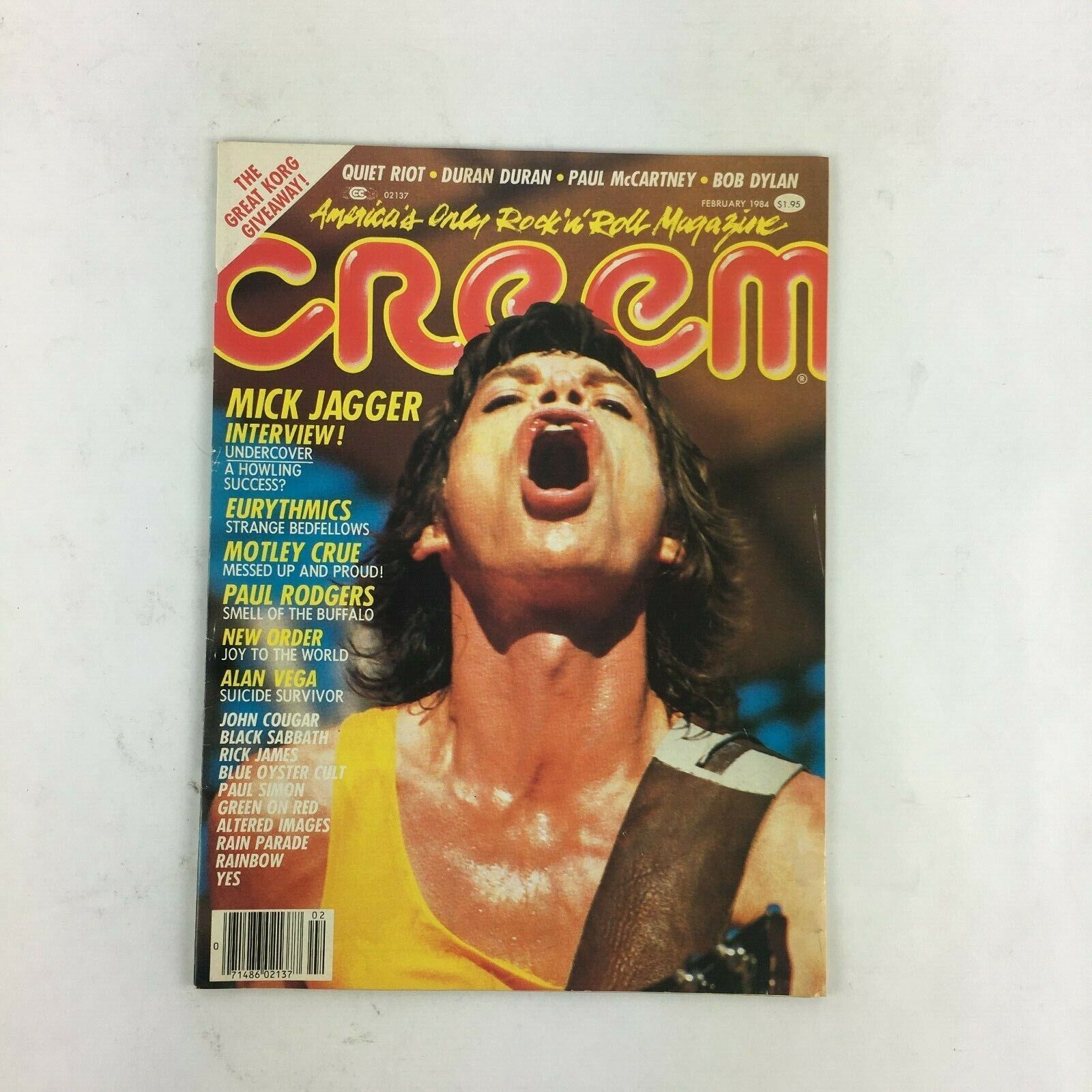 February 1984 Creem Music Magazine Mick Jagger Eurythmics Motley Crue ...