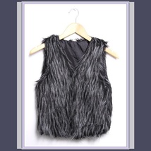 Long Hair Peacock Feather Faux Fur Fashion Short Vest - FUN to Wear! image 3