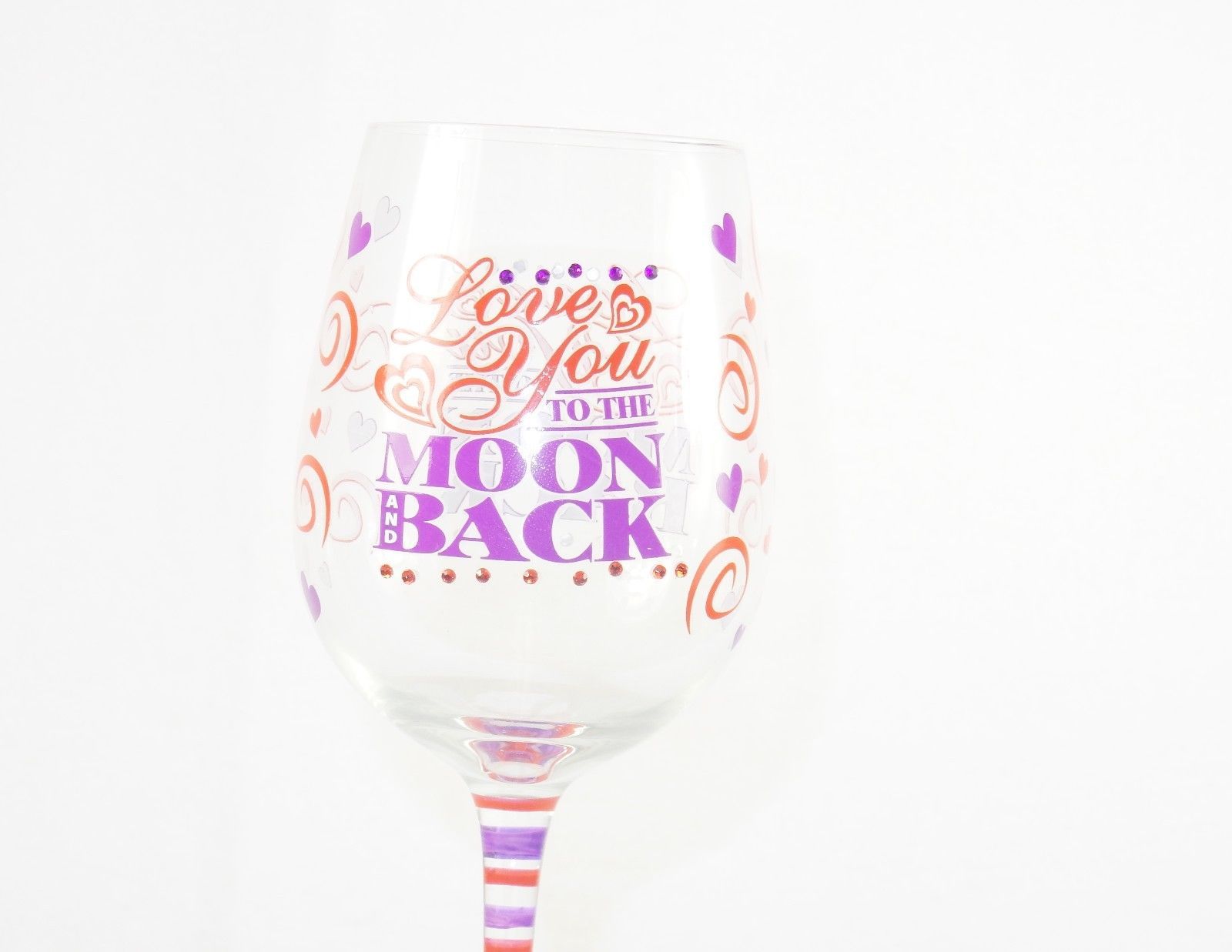 Novelty Wine Glass ~ Cute Love Quotes Hand and 50 similar items