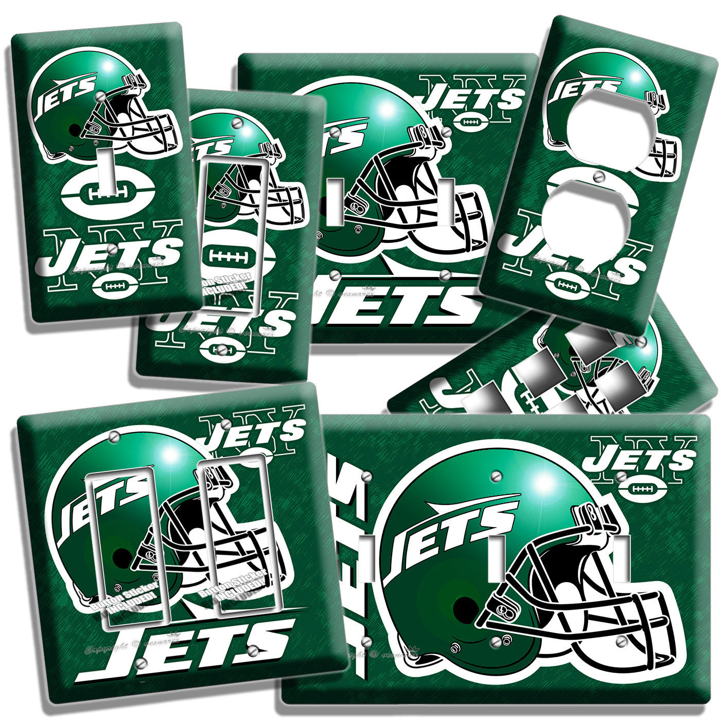 New York Jets Football Design Single Toggle Light Switch Plate