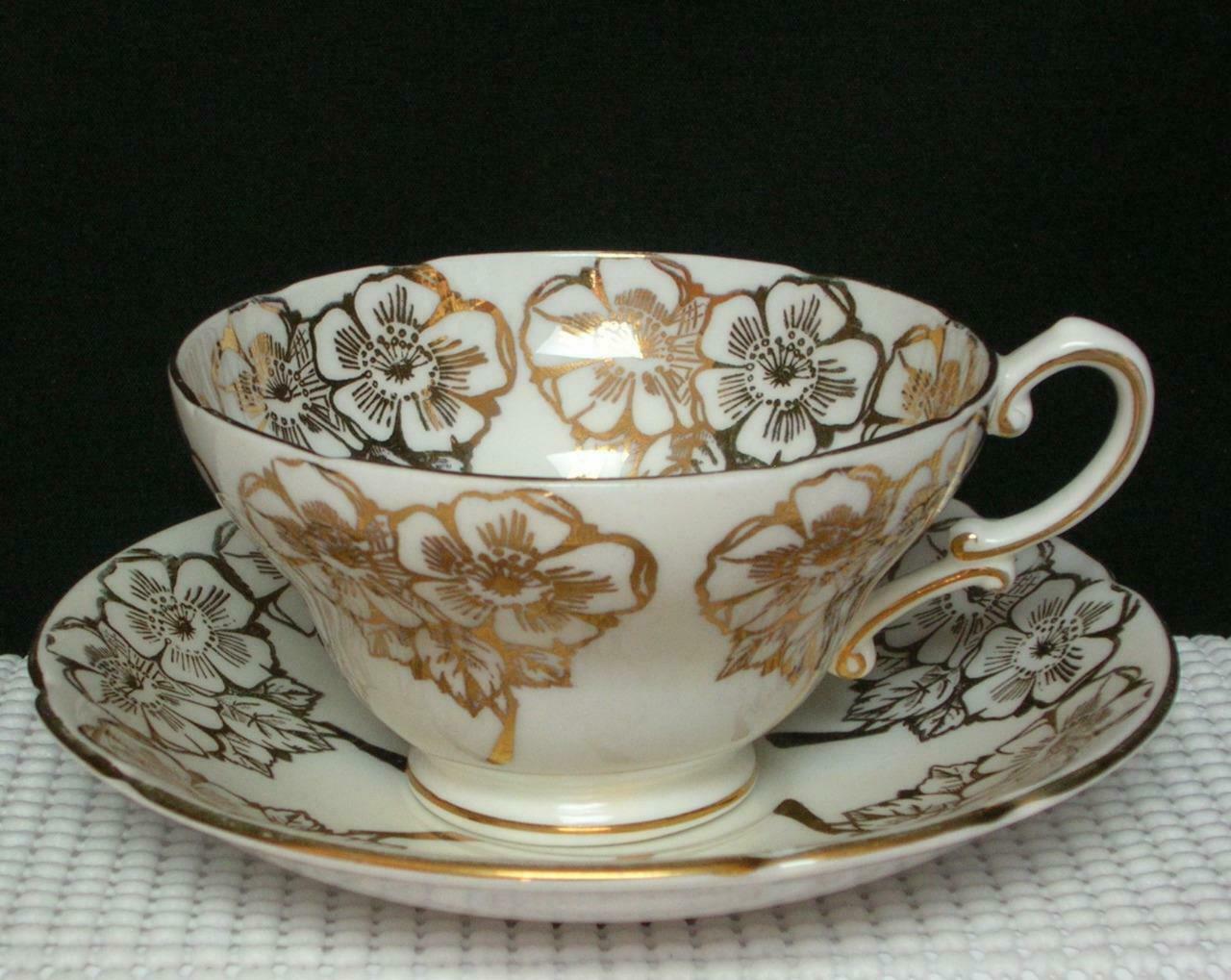 Stanley Teacup and Saucer with Large Roses