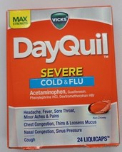 Vicks Dayquil Daytime Severe Cough Cold & Flu Relief LiquiCaps Max Strength 24ct image 1