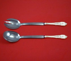 Rose Point by Wallace Sterling Silver Salad Serving Set Modern Custom 10 1/2" - $132.76