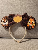 Disney inspired Chip and Dale Fall Mickey Minnie Mouse ears headband HANDMADE - $12.85