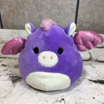 Squishmallow Stefana Plush Purple Flying Cow Soft Stuffed Animal Small 5” - $11.88