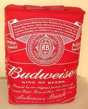 Red Budweiser Beer Case 24 Can Insulated Soft Sided Zipper Pockets