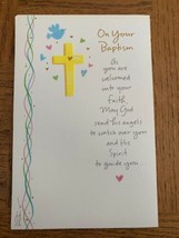 Baby Baptism Greeting Card, comes with envelope - $5.89