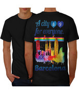 Gay Pride Love Barcelona Shirt Spain City Men T-shirt Back - $12.99