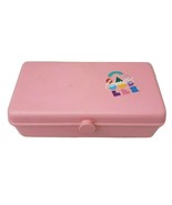 VINTAGE CABOODLES LIGHT PINK SMALL MAKEUP STORAGE CASE W/ MIRROR &amp; TRAY ... - $36.47