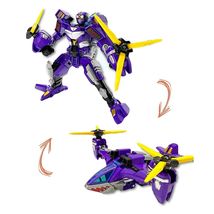 Metal Cardbot Shadow X Korean Airplane Transforming Action Figure Robot Toy image 2
