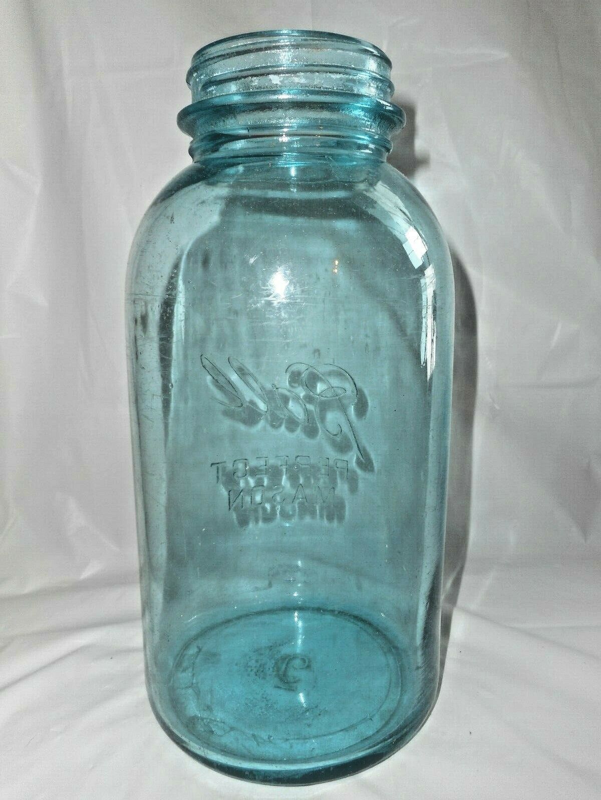 Vintage Aqua Blue Half Gallon Canning Jar with Zinc Lid - Ball Perfect –  ThriftyWhitney