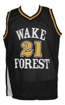 Tim Duncan #21 College Basketball Jersey Sewn Black Any Size image 1