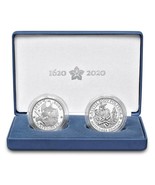 400th Anniversary of the Mayflower Voyage Silver Proof Coin and Medal Set - £187.73 GBP