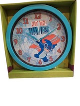 Disney Stitch Hit The Waves 12” Wall Clock Analog Display Lilo & Stitch NEW - $19.15