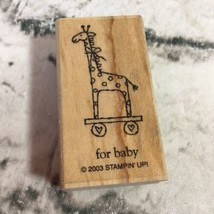 Stampin' Up Rubber Stamp For Baby Giraffe Toy Wood Mounted 2003 - $7.91