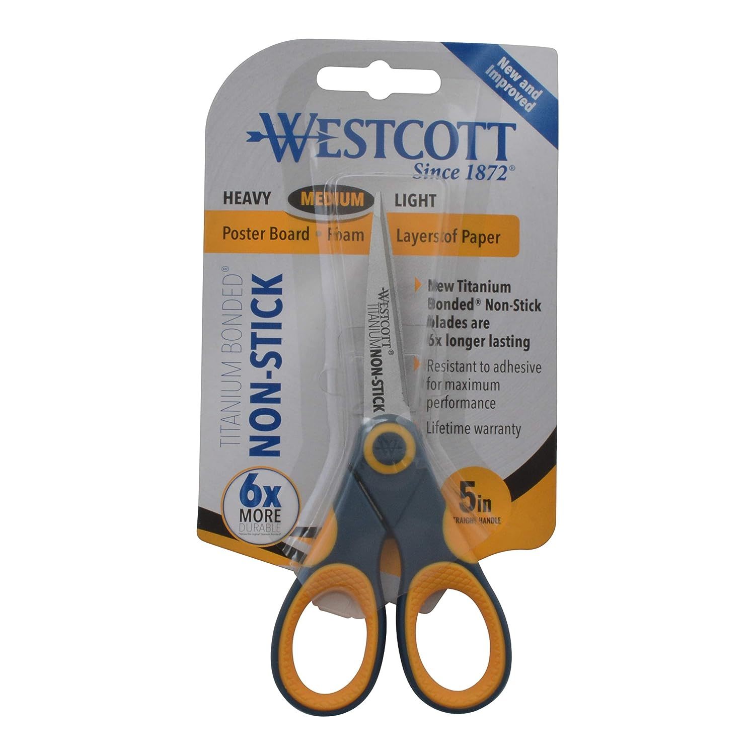 Westcott Straight Titanium Bonded Non-Stick - Scissors - 5 in