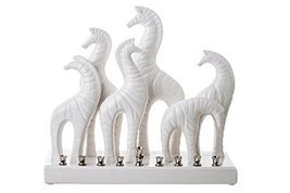 Menorah Zebra Design Ceramic - $61.35