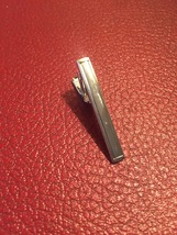 Vintage 60s silver plated Plain Box tie clip (bar style)
