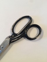 Vintage Wiss Inlaid 7" steel-forged #27 sewing scissors with black handle image 8