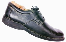 Johnston Murphy Men's Black Sheepskin Pebbled Leather Oxford Dress Shoes 10 M - $27.47