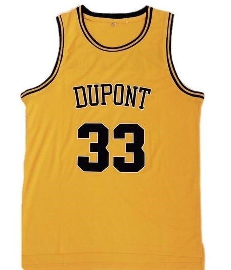 Jason williams dupont high school basketball jersey gold 1