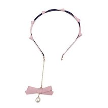 PINK Fashion Headbands Set of 2 Handmade Hair Accessories with Pendant Earrings