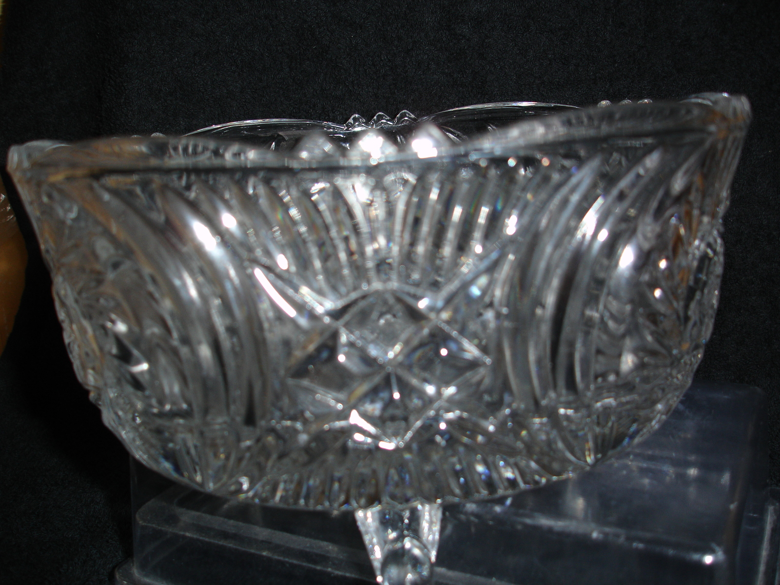 Vintage Lead Crystal Bowl / Anna Hutte Bleikristall Dated 