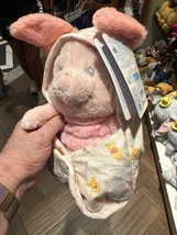 Disney Parks Baby Piglet in a Hoodie Pouch Blanket Plush Doll New image 3