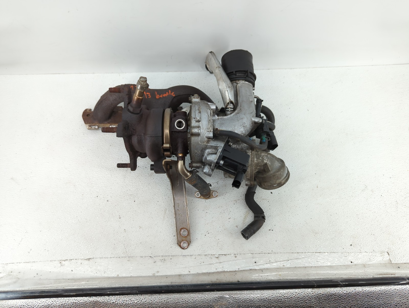 2012 Volkswagen Beetle Turbocharger Exhaust Manifold With Turbo Charger TV5GQ Exhaust