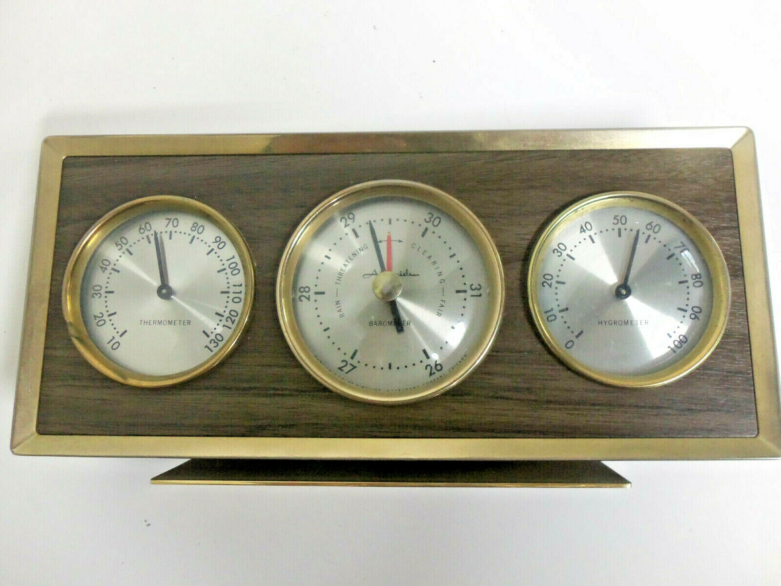 Vintage Weather Thermometer, Vintage Wall Thermometer, Wooden Body