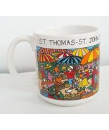 St Thomas St Croix Tortola Virgin Gorda Colorful Marketplace 1992 Coffee... - $19.79