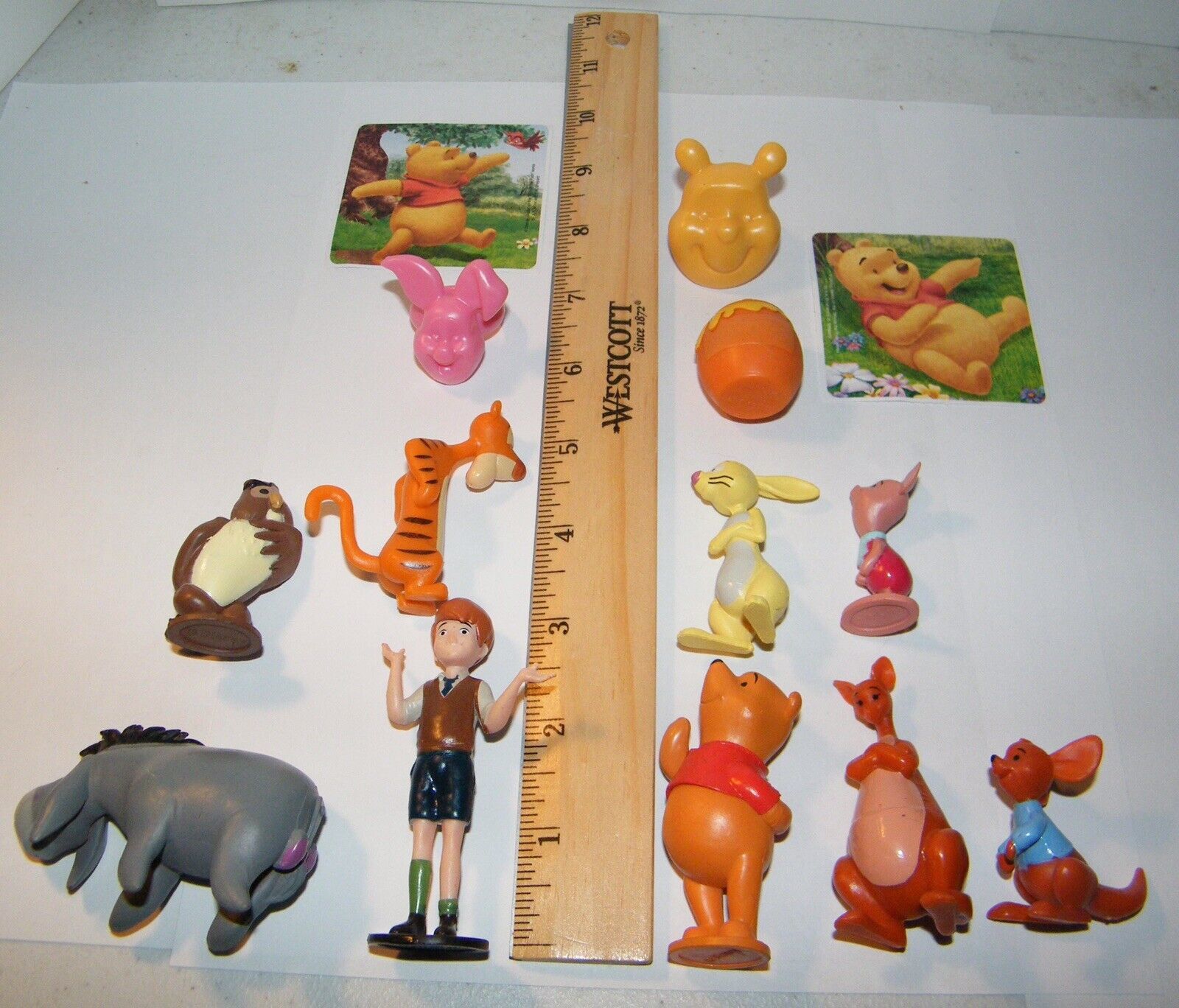 Disney Winnie The Pooh Deluxe Figure Set Toy Set of 14 with 2 Stickers ...