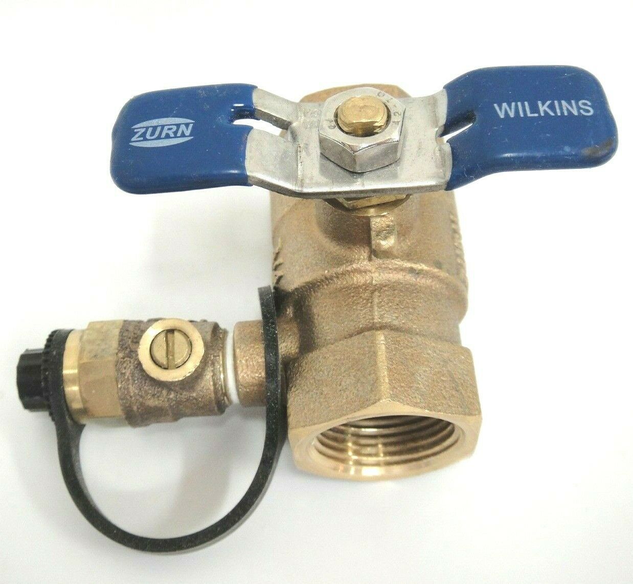Zurn Wilkins Ball Valve with Test Cock 850T 3/4" 400 PSI NonPotable