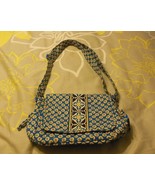 Vera Bradley Riviera Blue &amp; Yellow Handbag - $23.27