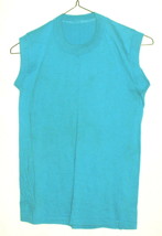 Medium blue, kid&#39;s sleeveless t-shirt. Shoulders=12&quot;, chest=30&quot; - $6.23