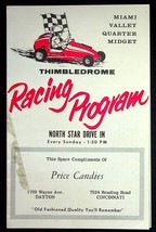 Miami Valley OH Quarter Midget Thimbledrome Race Program 60s North Star ... - $18.00