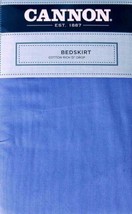 CANNON COPEN BLUE COTTON RICH QUEEN SIZE TAILORED BED SKIRT NEW - $33.38
