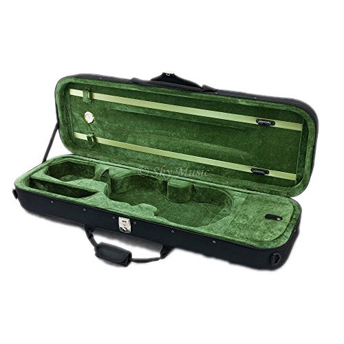 SKY Violin Oblong Case Lightweight with Hygrometer Black/Green