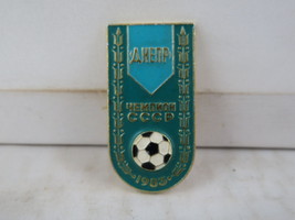 Vintage Soviet Soccer Pin - Dnipro Dnipropetrovsk 1983 Champions - Stamp... - $19.00