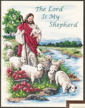 Dimensions The Lord Is My Shepherd Stamped Cross Stitch Kit 11&quot; x 14&quot;  - $21.99