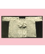 Infant&#39;s Crocheted Saque 2 Vintage Crochet Pattern for Baby Sweater PDF ... - $2.50