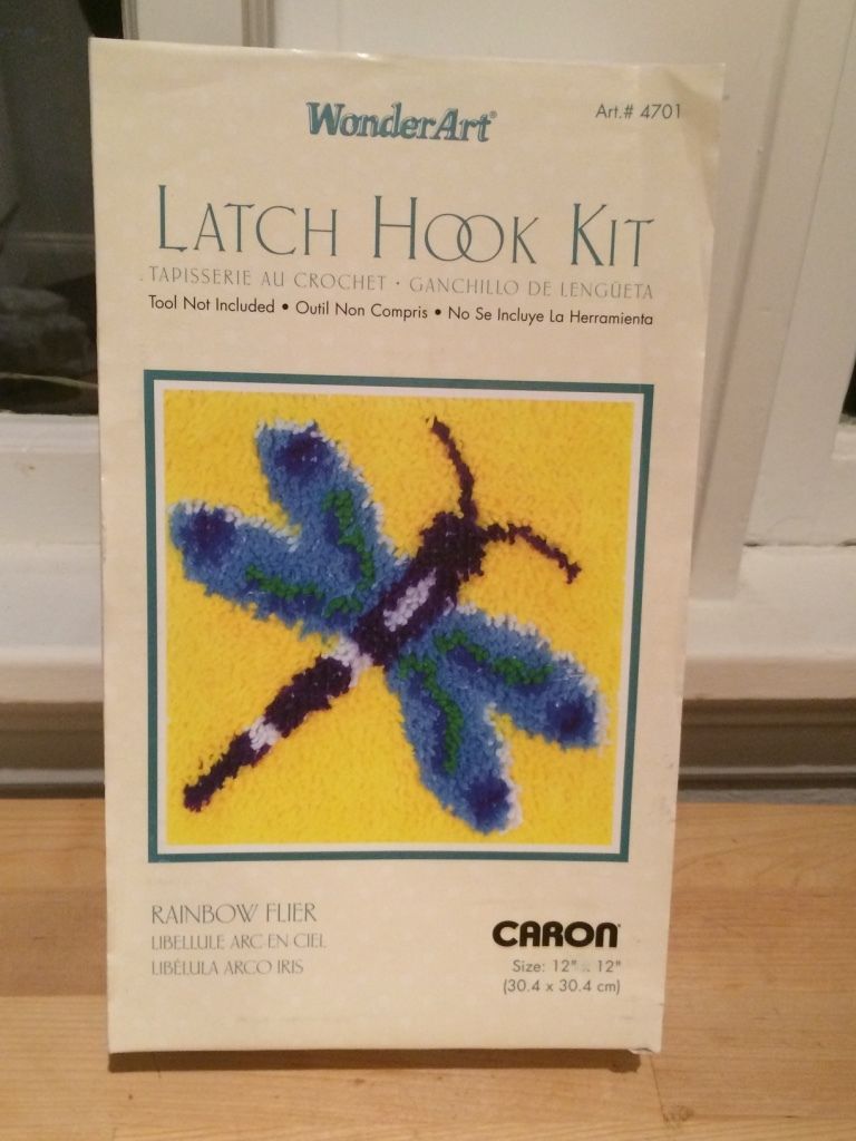 New In Box Caron Latch Hook Kit Dragonfly Rainbow Flier Animal Crafting Crafts - $23.75