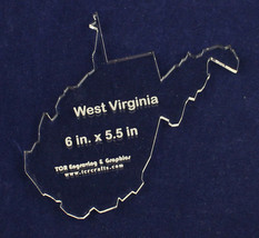 State of West Virginia -6" x 5.5"  1/4" Quilt Template- Acrylic - Long Arm/ Sew - $25.63