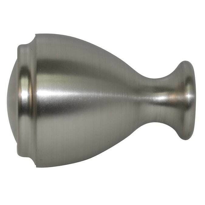 Allen + Roth Brushed Nickel Aluminum Curtain Rod Finials