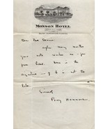 PERCY HAMMOND Autograph letter, nicely signed - $10.39